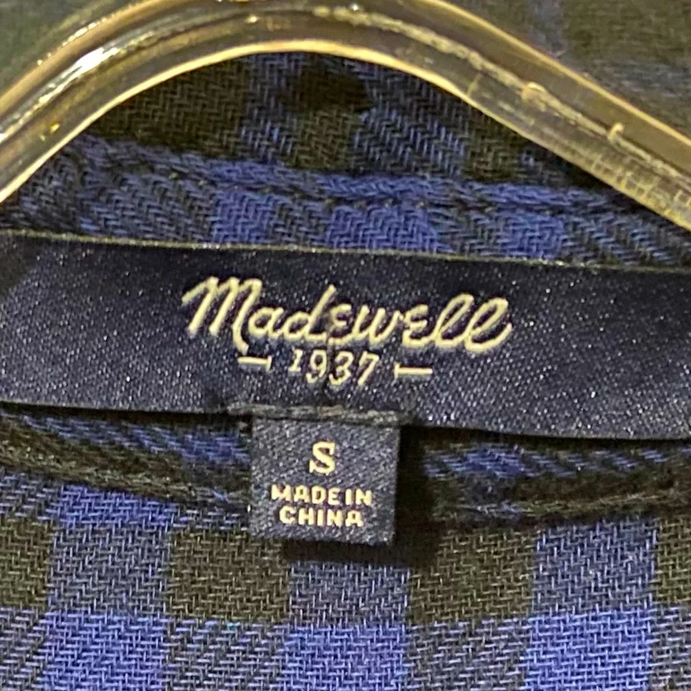 MADEWELL Jane Latitude Shirtdress Buffalo Check Size S - Picture 9 of 9